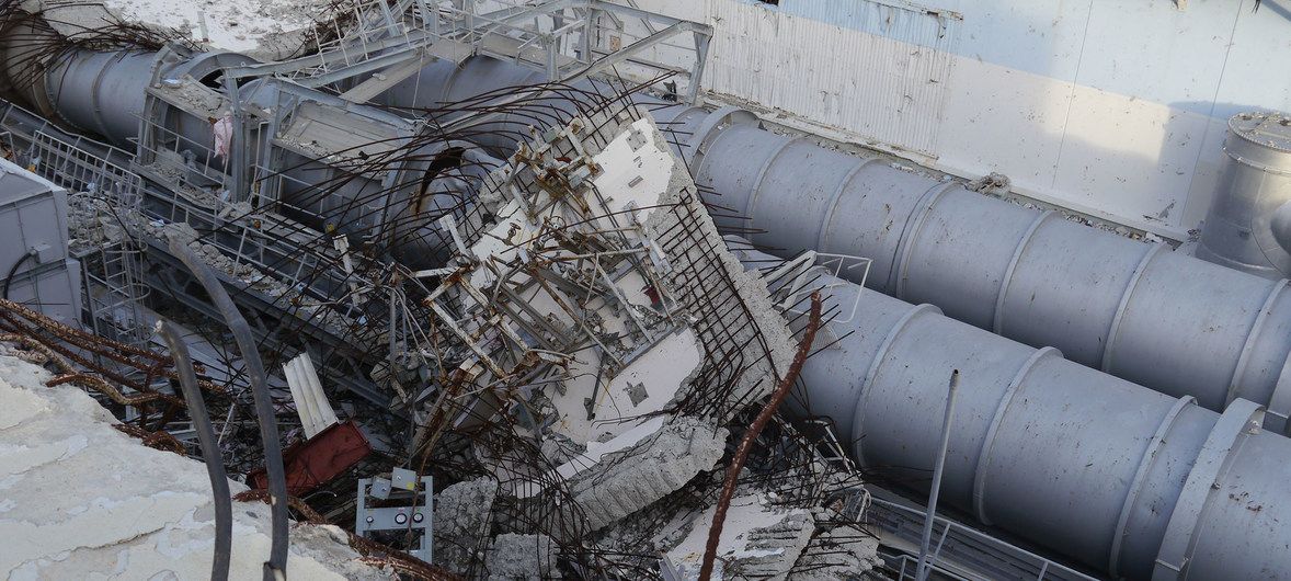 Instalaciones de la planta de Fukushima después del paso del tsunami de 2011 / Foto: ONU