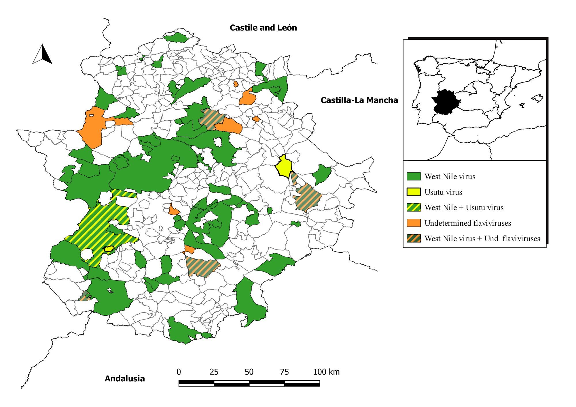 Estudio de prevalencia del virus del Nilo en aves silvestres en Extremadura / Gráfica: EP