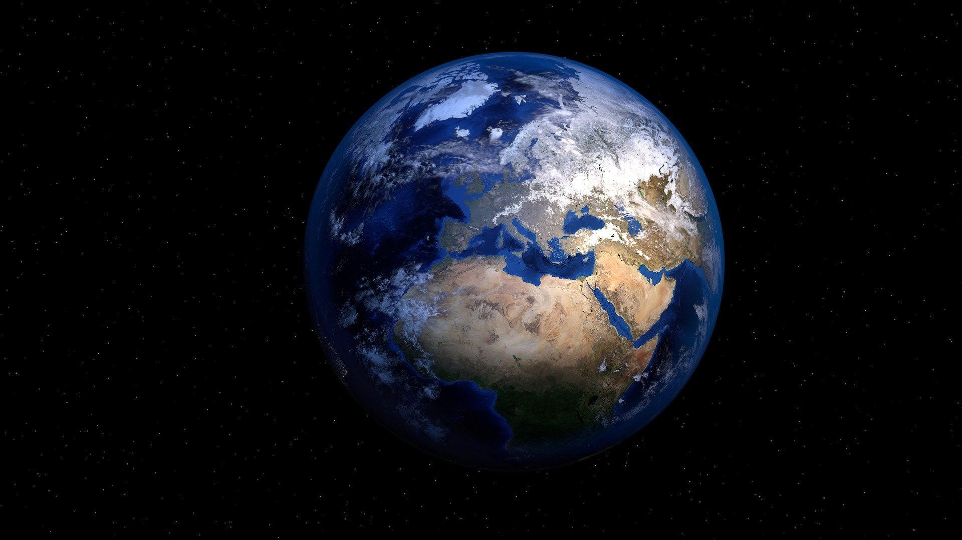 Vistas de la Tierra desde el espacio. Eje terestre / Ilustración: Pixabay