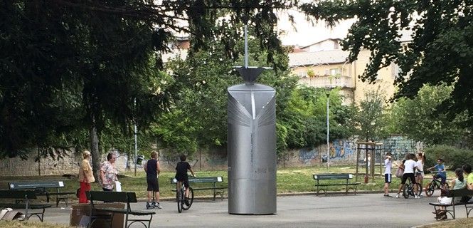 El dispositivo se ha instalado en el jardín público 'Disperi sul fronte Russo' / Foto: Torino Living Lab