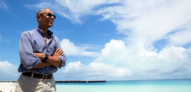 Barack Obama en su visita a las islas Midway, situadas en el Pacífico Norte /  Foto: Pete Souza - White House