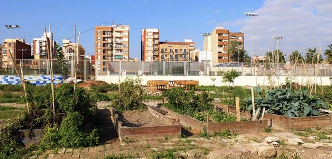 Hubo que retirar 10 toneladas de escombros y basura del solar antes de poder sembrar en huerto del proyecto Cabanyal Horta km 0 / Foto: A.G.P.